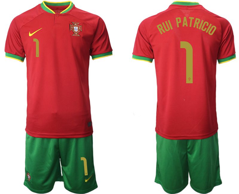Men 2022 World Cup National Team Portugal home red #1 Soccer Jersey